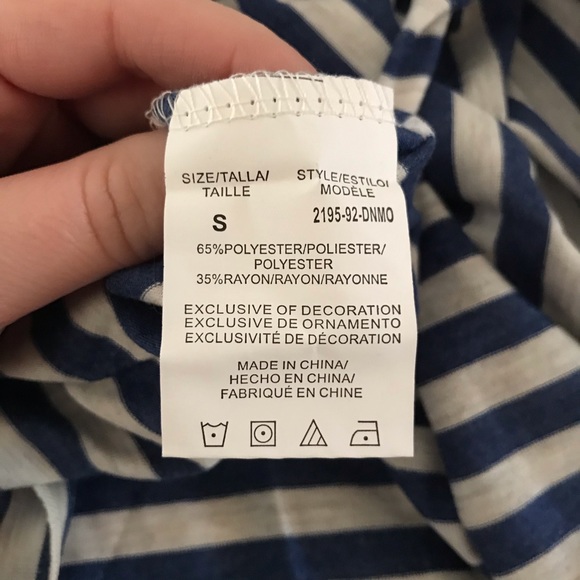 NWT Navy and Cream Stripes Summer Dress - Picture 7 of 7